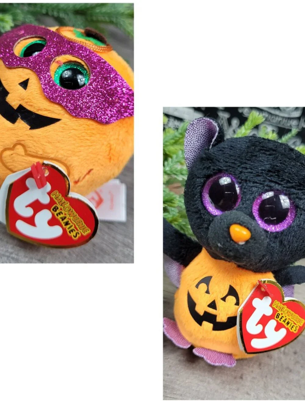 Ty Halloween Treatsie Mystery & Batty Halloweenies Beanies NWT